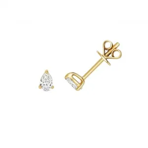Diamond Jewellery 18ct Gold Diamond Pear Shape Earrings EDQ354