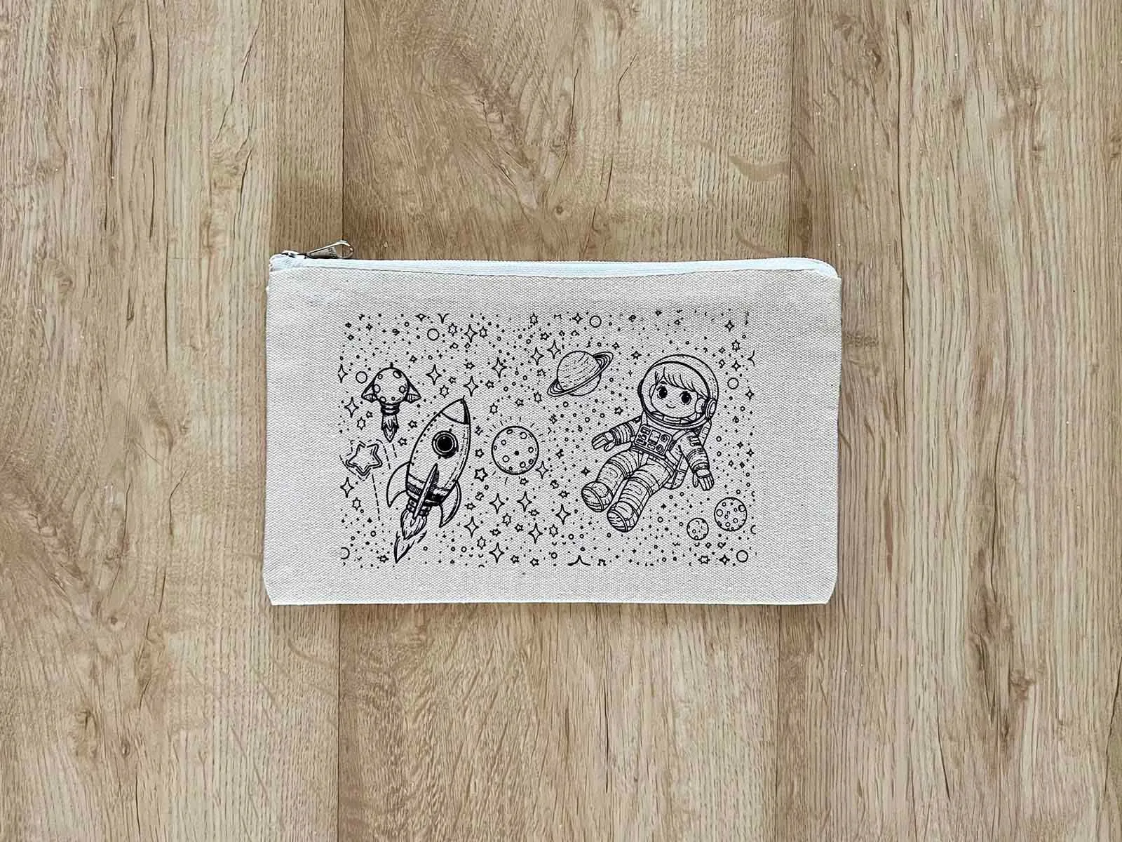DIY Colouring Little Astronaut Pouch