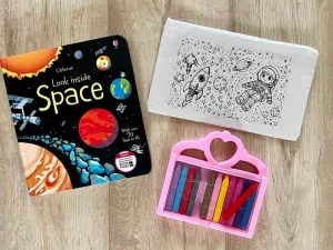 DIY Colouring Little Astronaut Pouch
