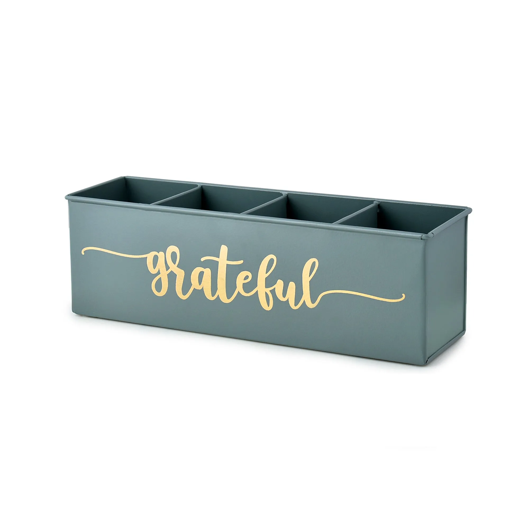 Elan Grateful All In One Multifunctional Office Supplies Desk Organizer- Moss Green