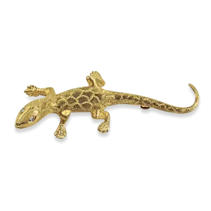 Estate 14K Yellow Gold Lizard Brooch