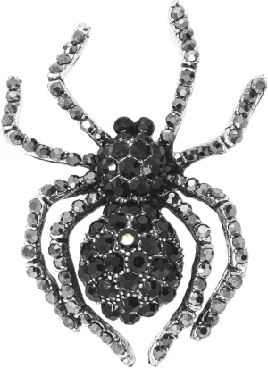 Fashion Jewelry 1 Pcs Rhinestone Spider Brooch Insect Brooches Corsage Collar Pins for Banquet Halloween Party Carnival Costume Gift for Women Men
