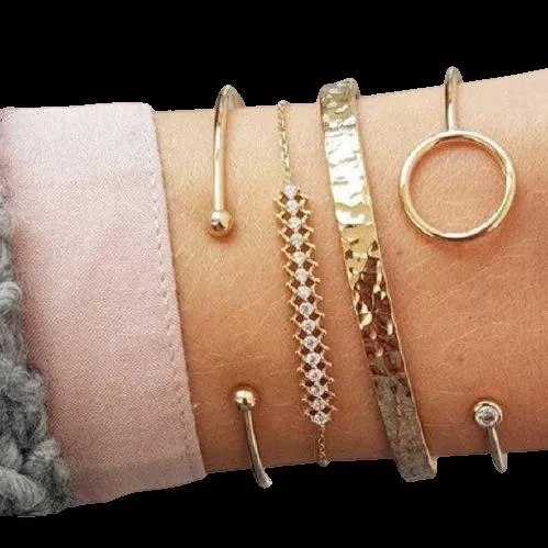 FREE   Shipping Women Multi-layers Colour Beads Sequins Set Bracelets