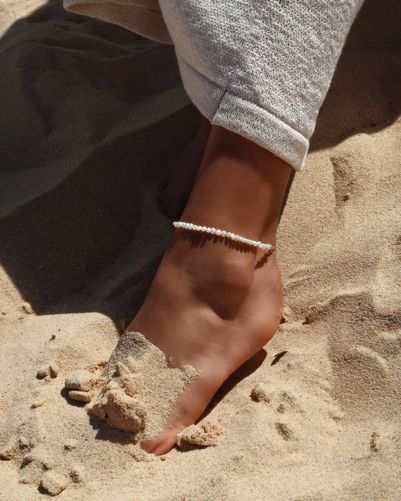 Freshwater Pearl Beaded Anklet