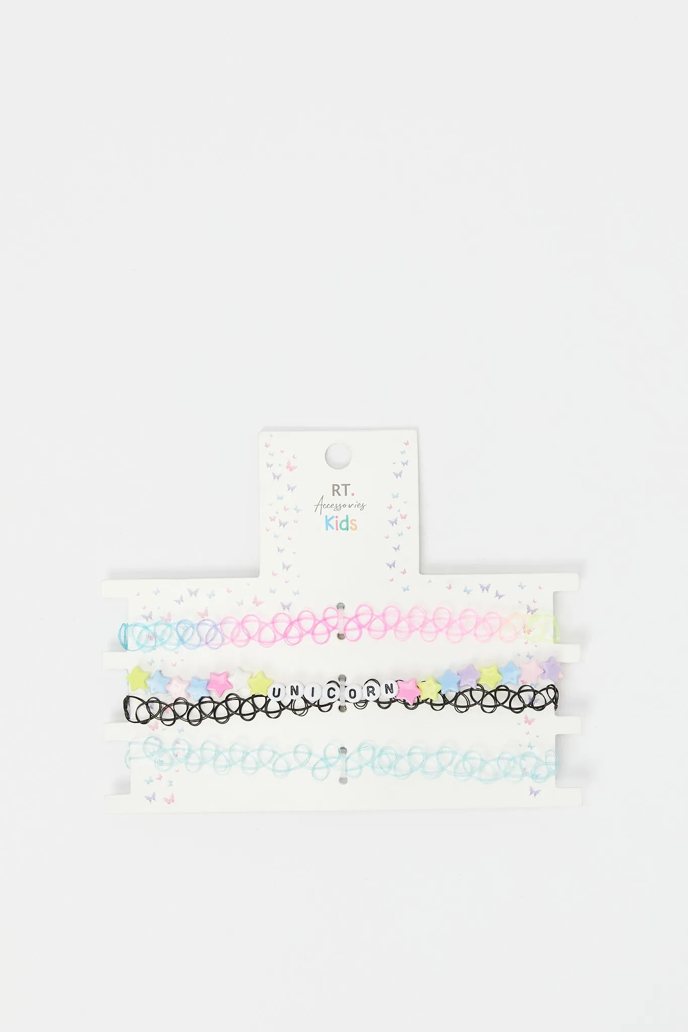 Girls Assorted Embellished Choker Set (4 Piece)