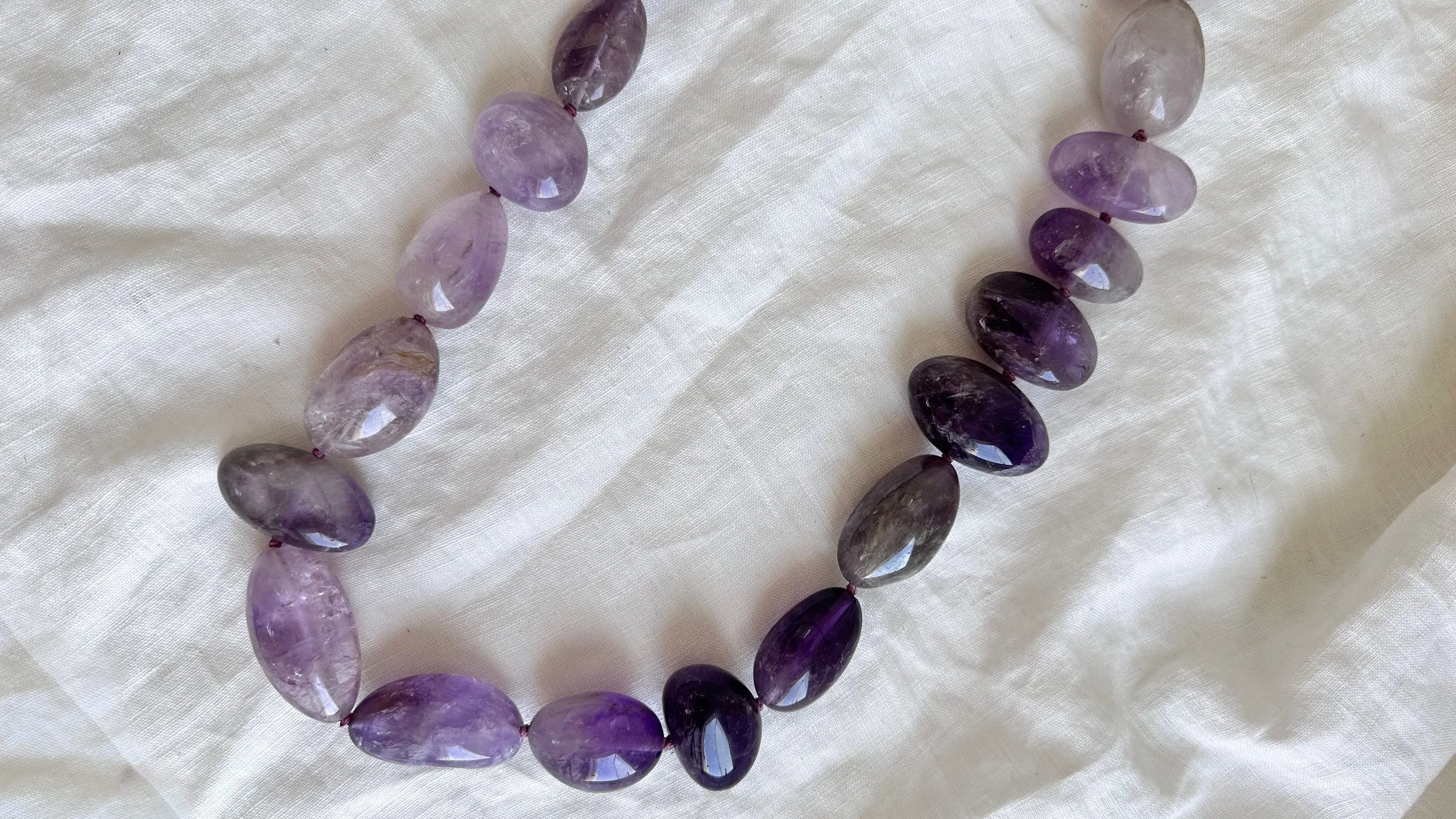 Long Amethyst Necklace. 1175