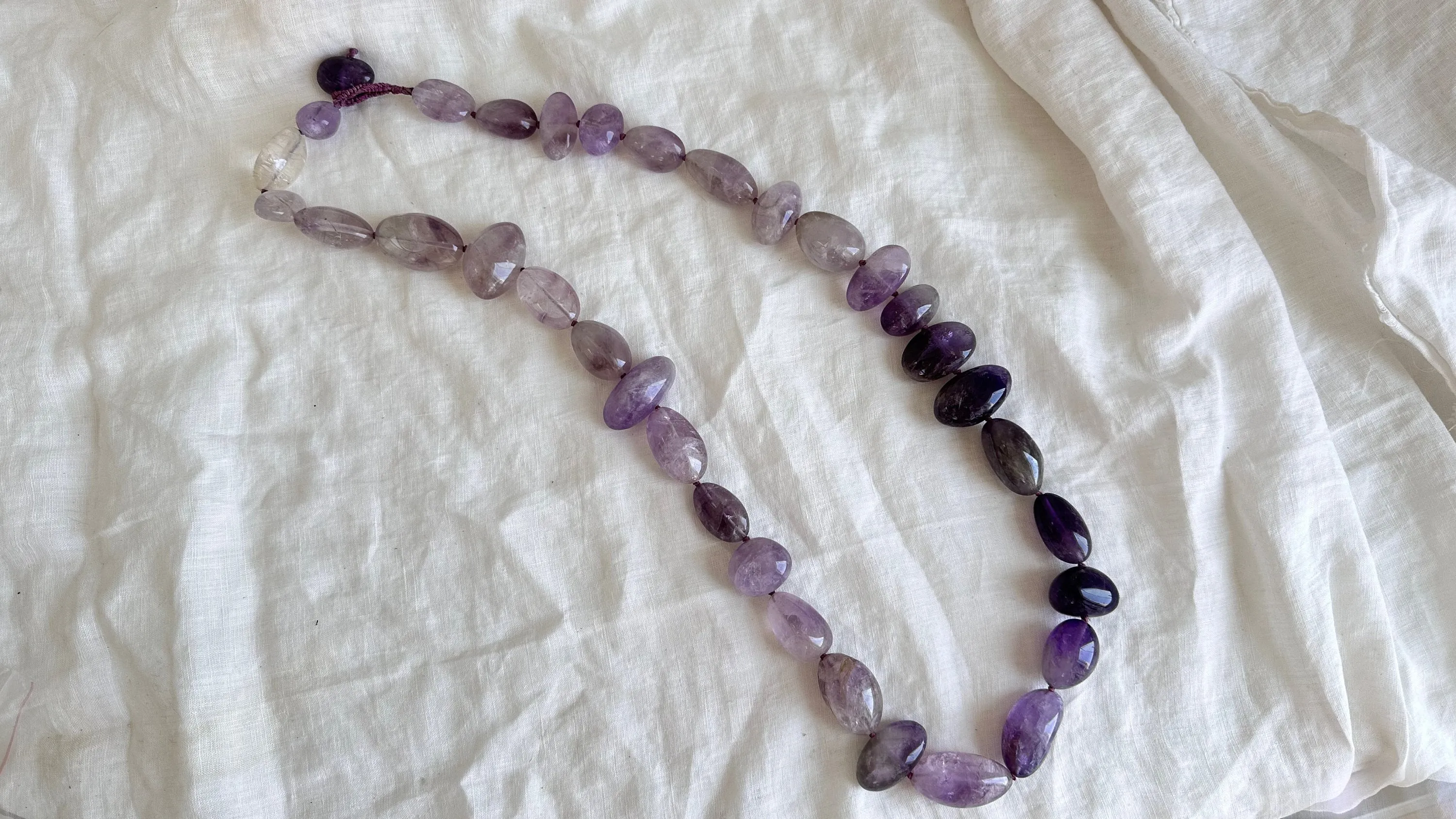 Long Amethyst Necklace. 1175