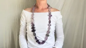 Long Amethyst Necklace. 1175