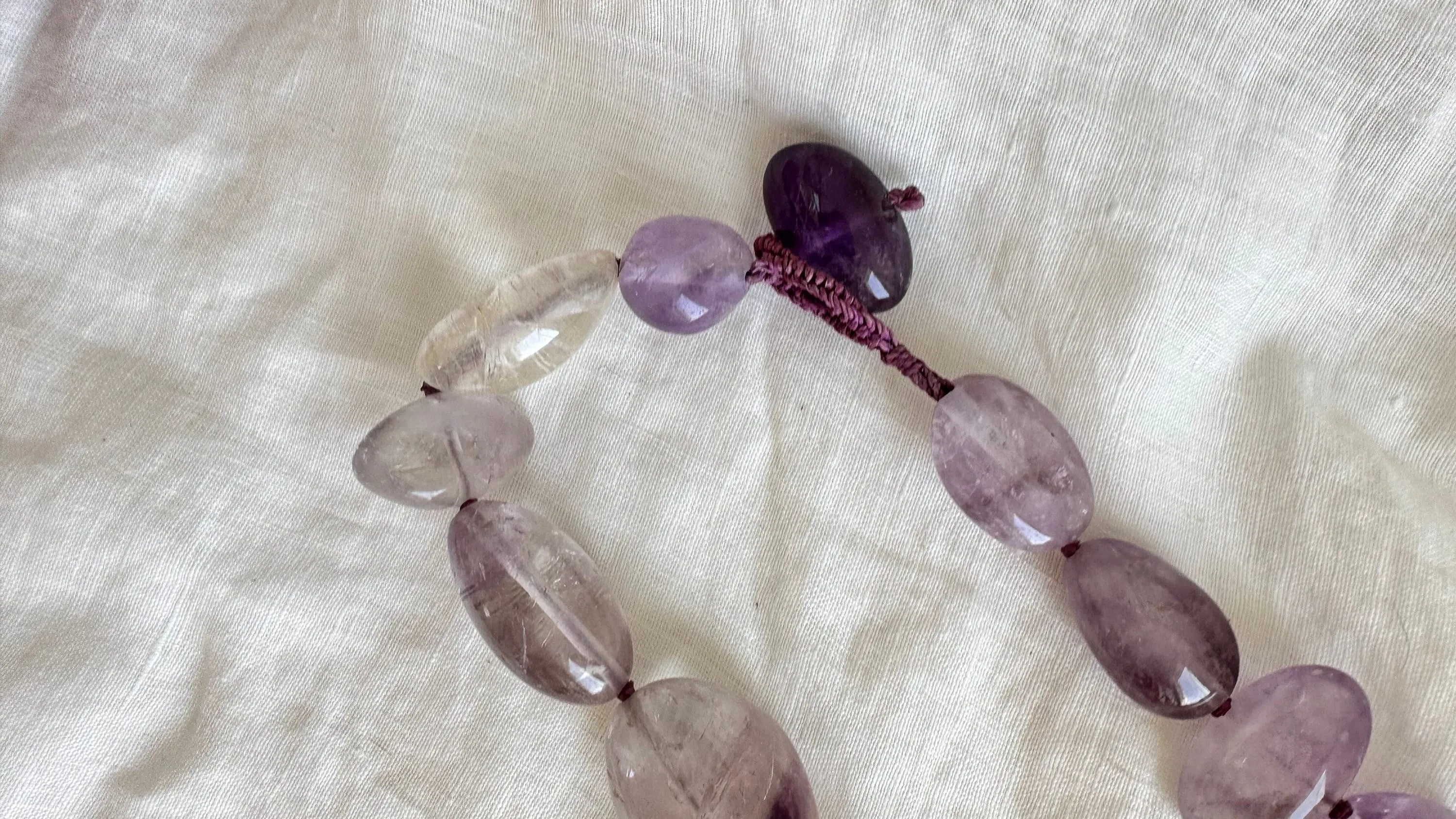 Long Amethyst Necklace. 1175