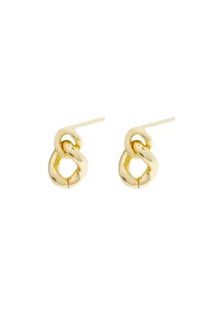 Lou Link Interlocking Earring Gold by Gorjana