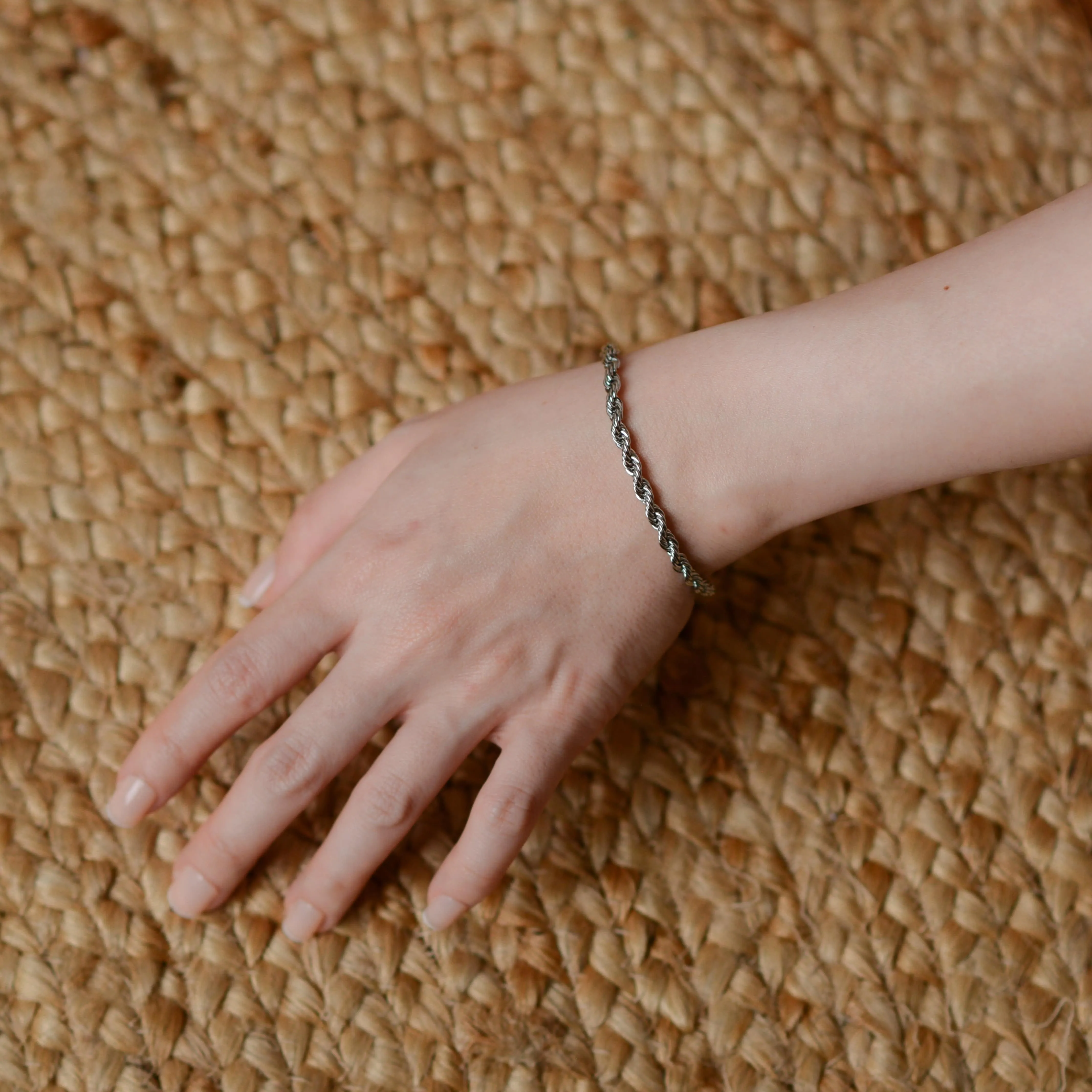 Lucia Rope Bracelet/Anklet | Silver
