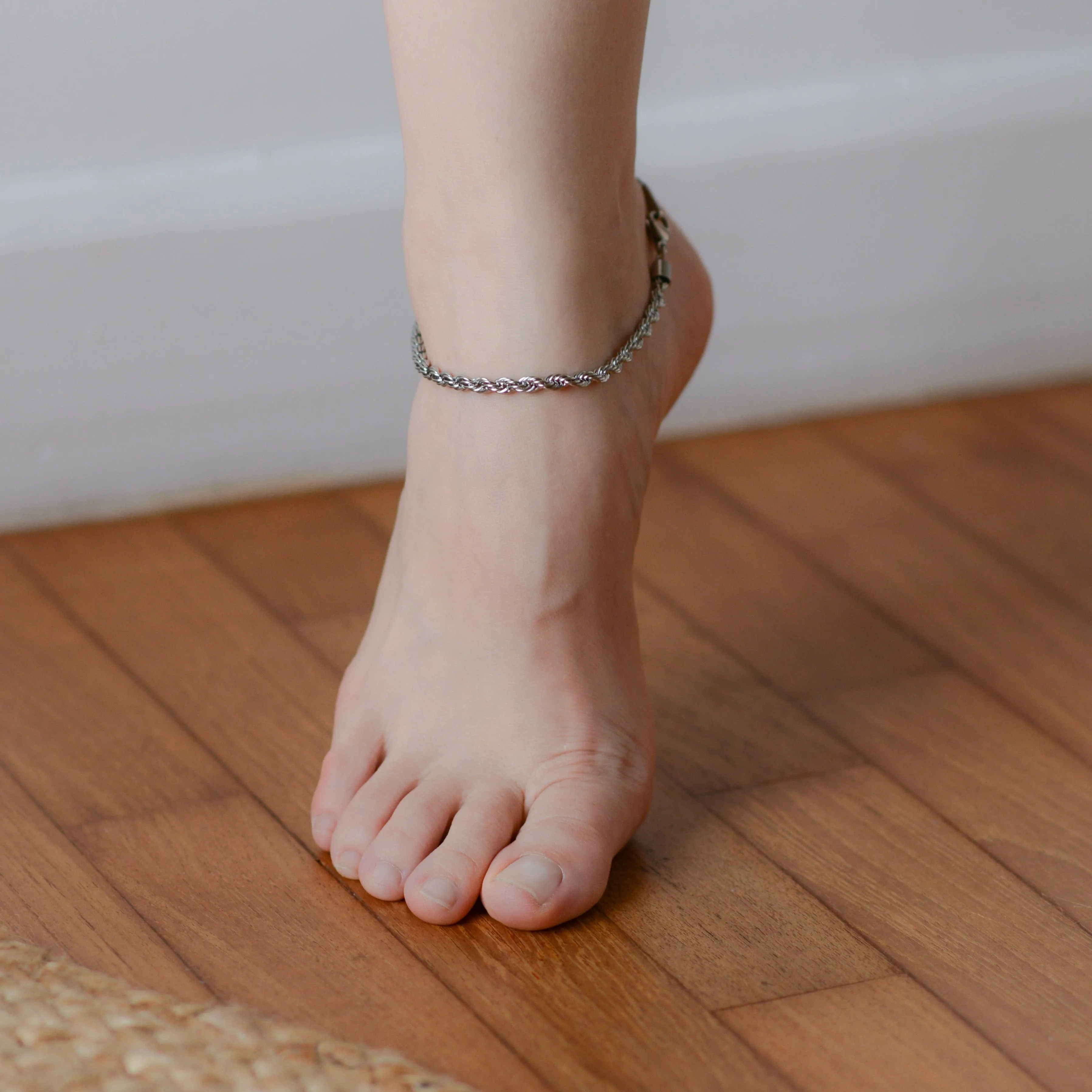 Lucia Rope Bracelet/Anklet | Silver