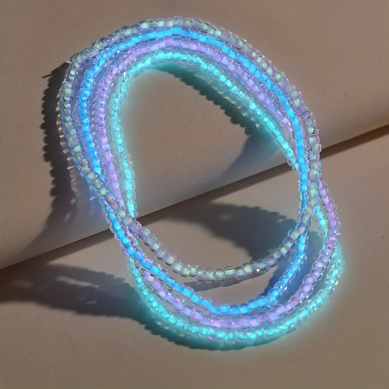 Luminous Beaded Anklet Set  Perfect Summer Beach Jewelry