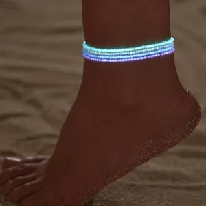 Luminous Beaded Anklet Set  Perfect Summer Beach Jewelry