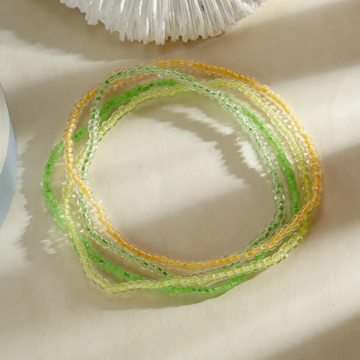 Luminous Beaded Anklet Set  Perfect Summer Beach Jewelry