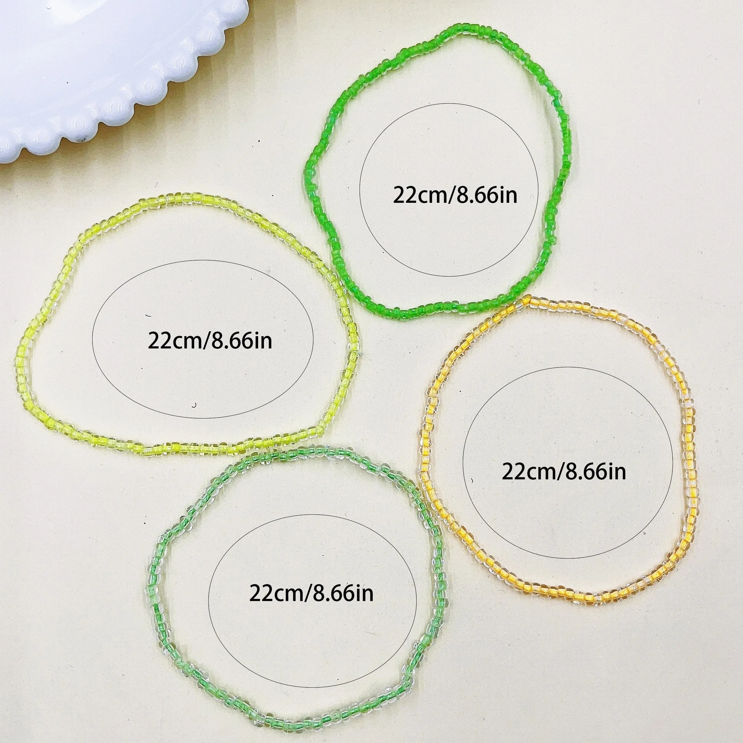Luminous Beaded Anklet Set  Perfect Summer Beach Jewelry