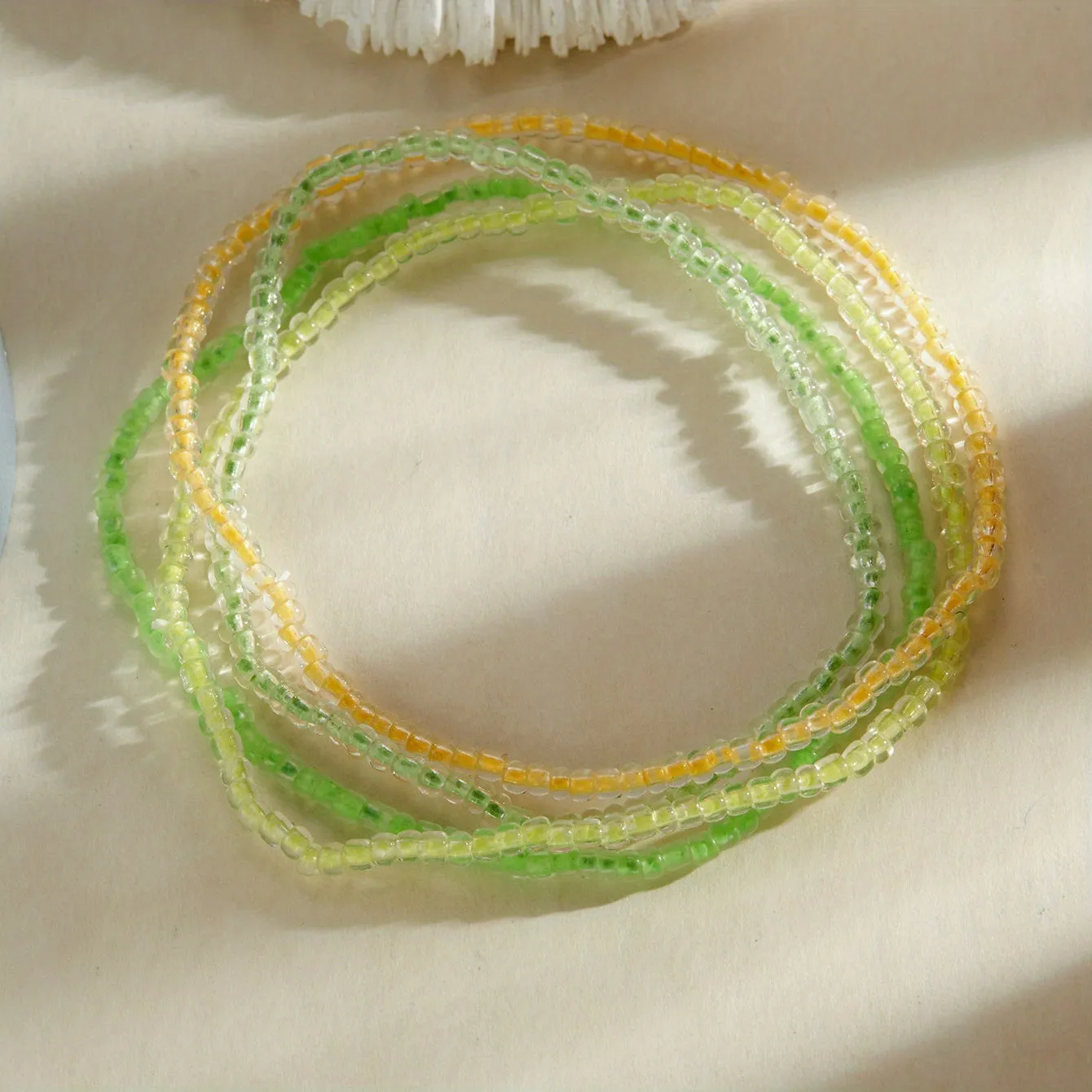 Luminous Beaded Anklet Set  Perfect Summer Beach Jewelry