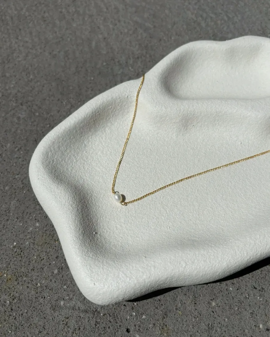 Lustre & Sage Pearl 18K Gold Plated Necklace