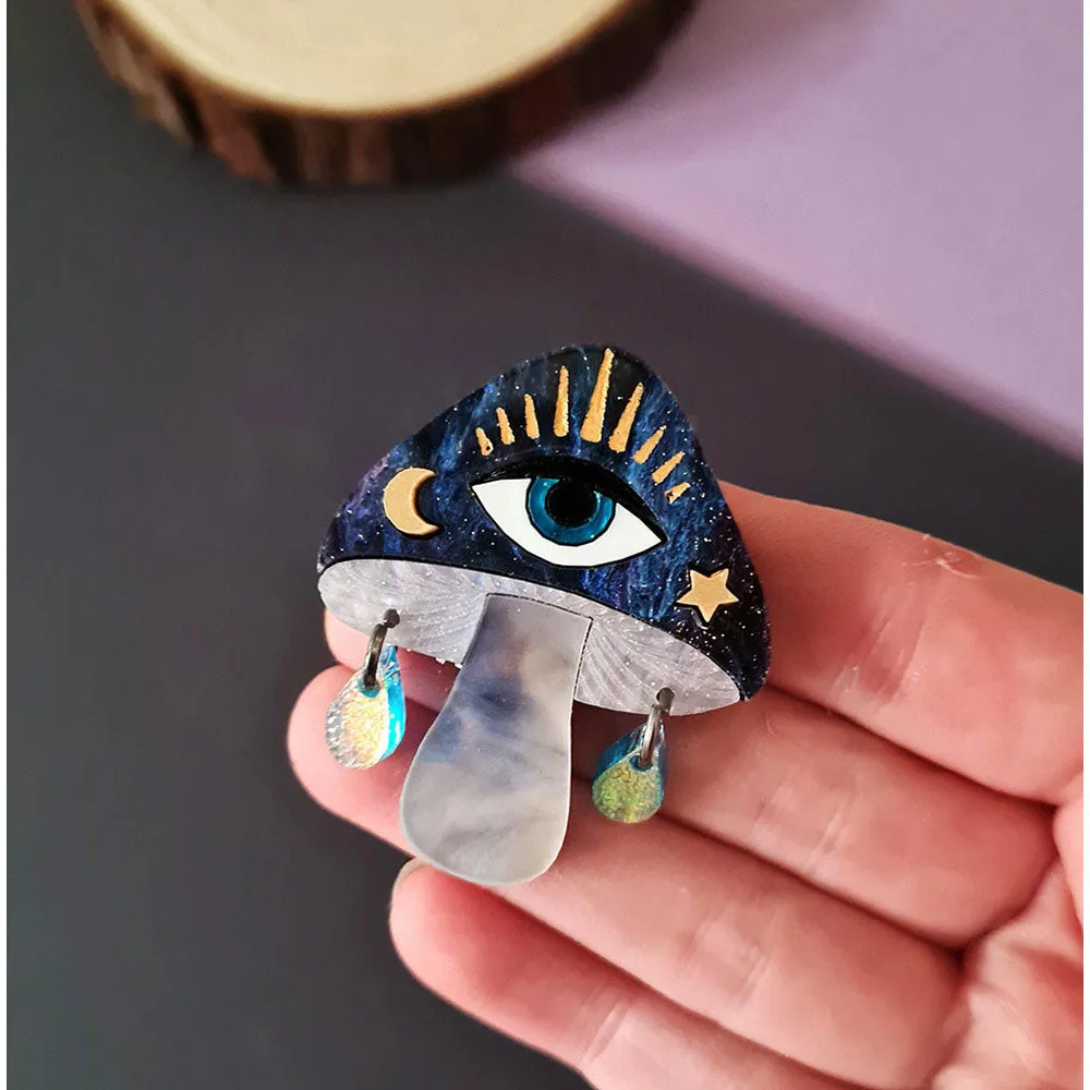 Magic Mushroom Pin by Cherryloco Jewellery