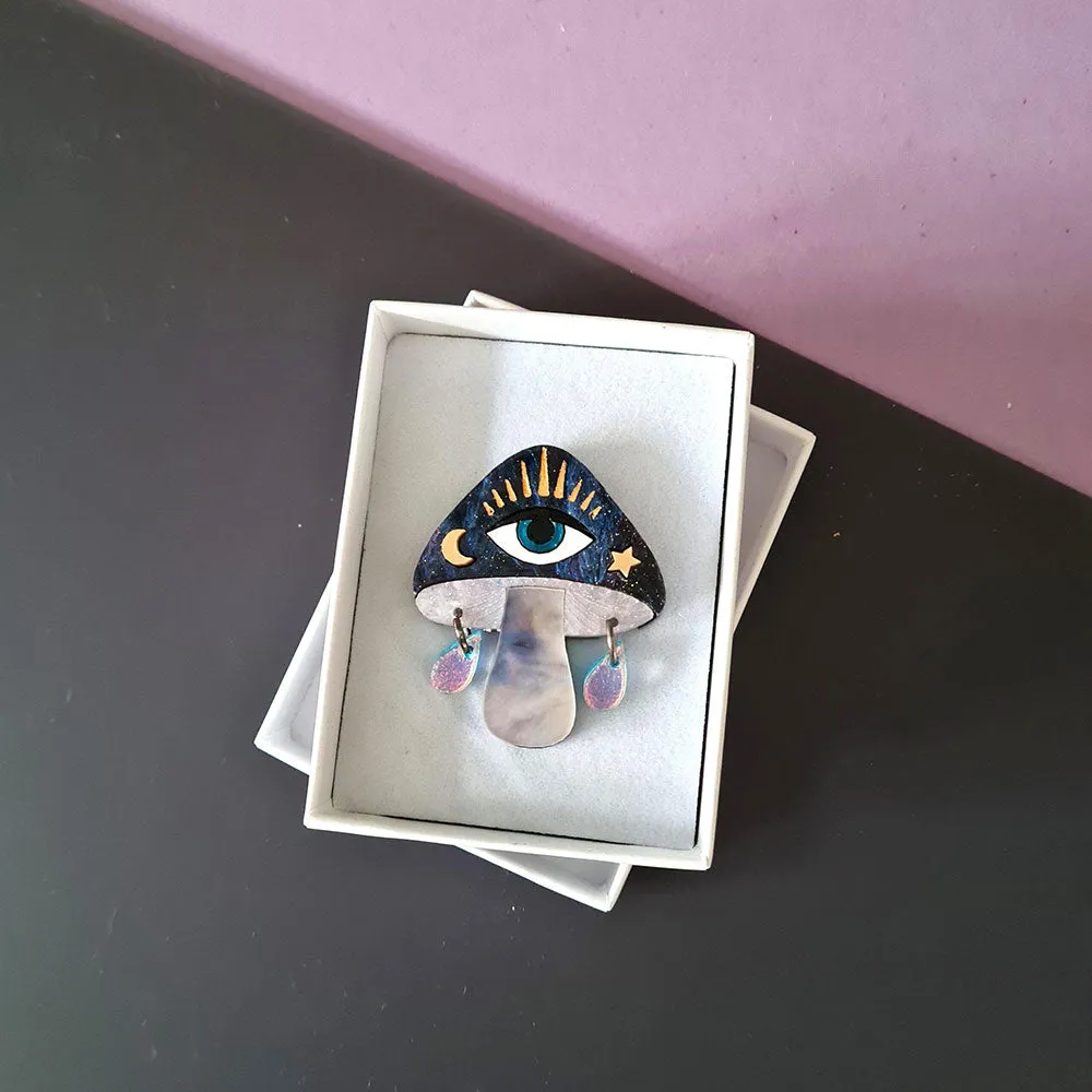 Magic Mushroom Pin by Cherryloco Jewellery