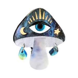 Magic Mushroom Pin by Cherryloco Jewellery