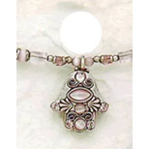 Michal Golan Soft Pink Hamsa Necklace