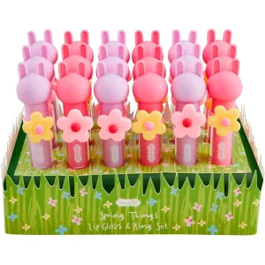 Mud Pie Spring Lip Gloss & Ring Sets
