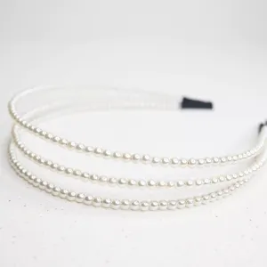 Netherfield Ball Triple Row Pearl Headband