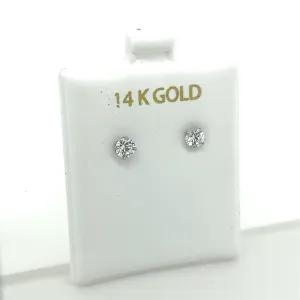 Nikki 4 Prong Round Push Back Studs (4mm)
