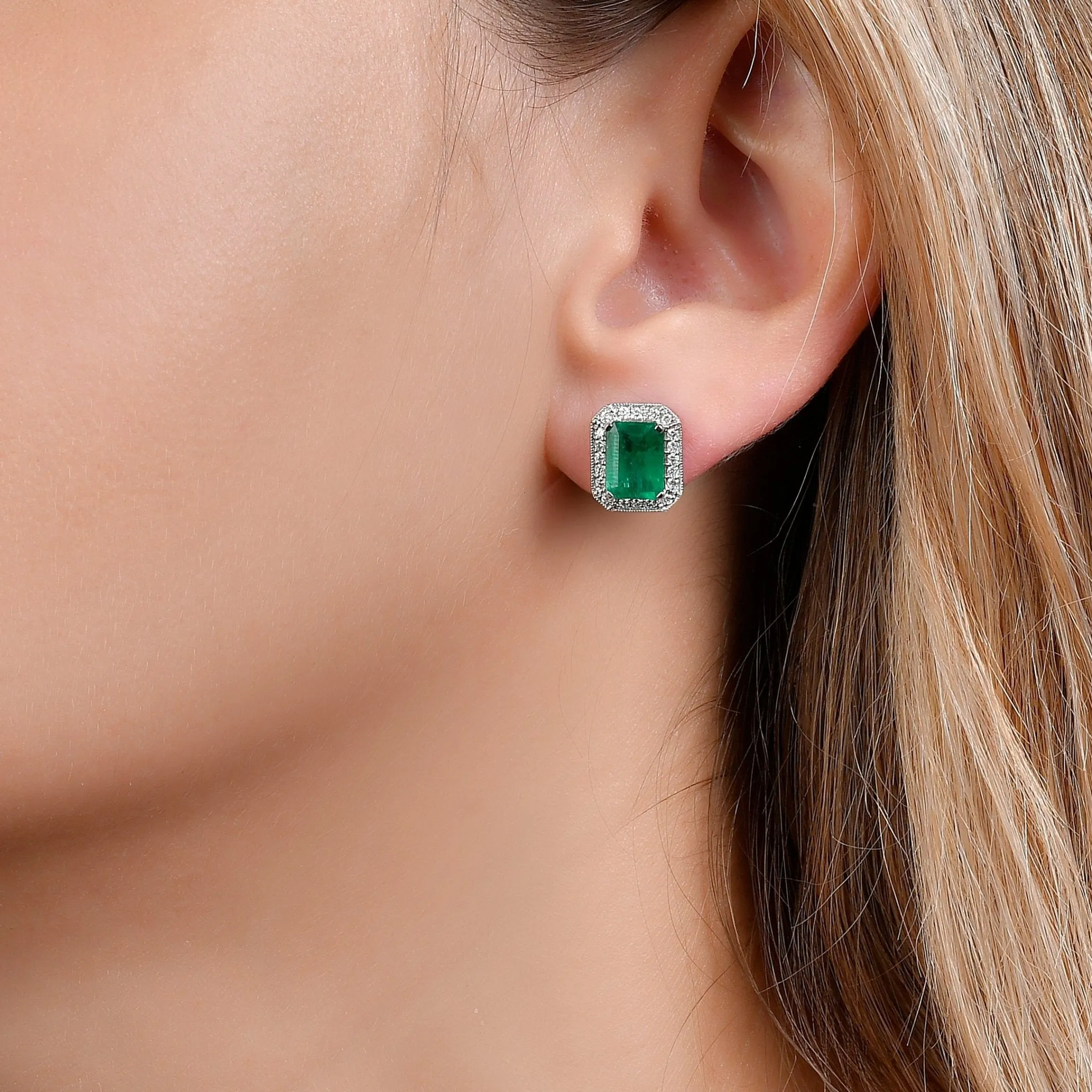 Nouveau Earrings - WG