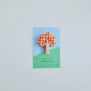 Orange Apricot Tree Brooch