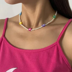 Pastoral Star Soft Clay Love Clavicle Chain