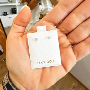 Princess Cut CZ Studs (2mm)