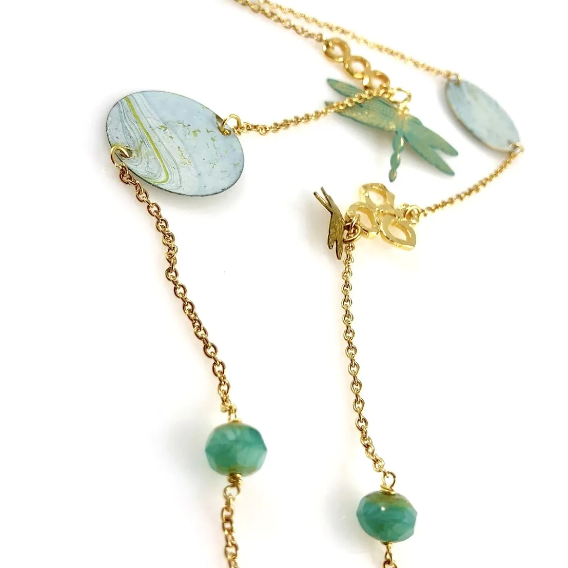 "Painted Dragonfly" Necklace