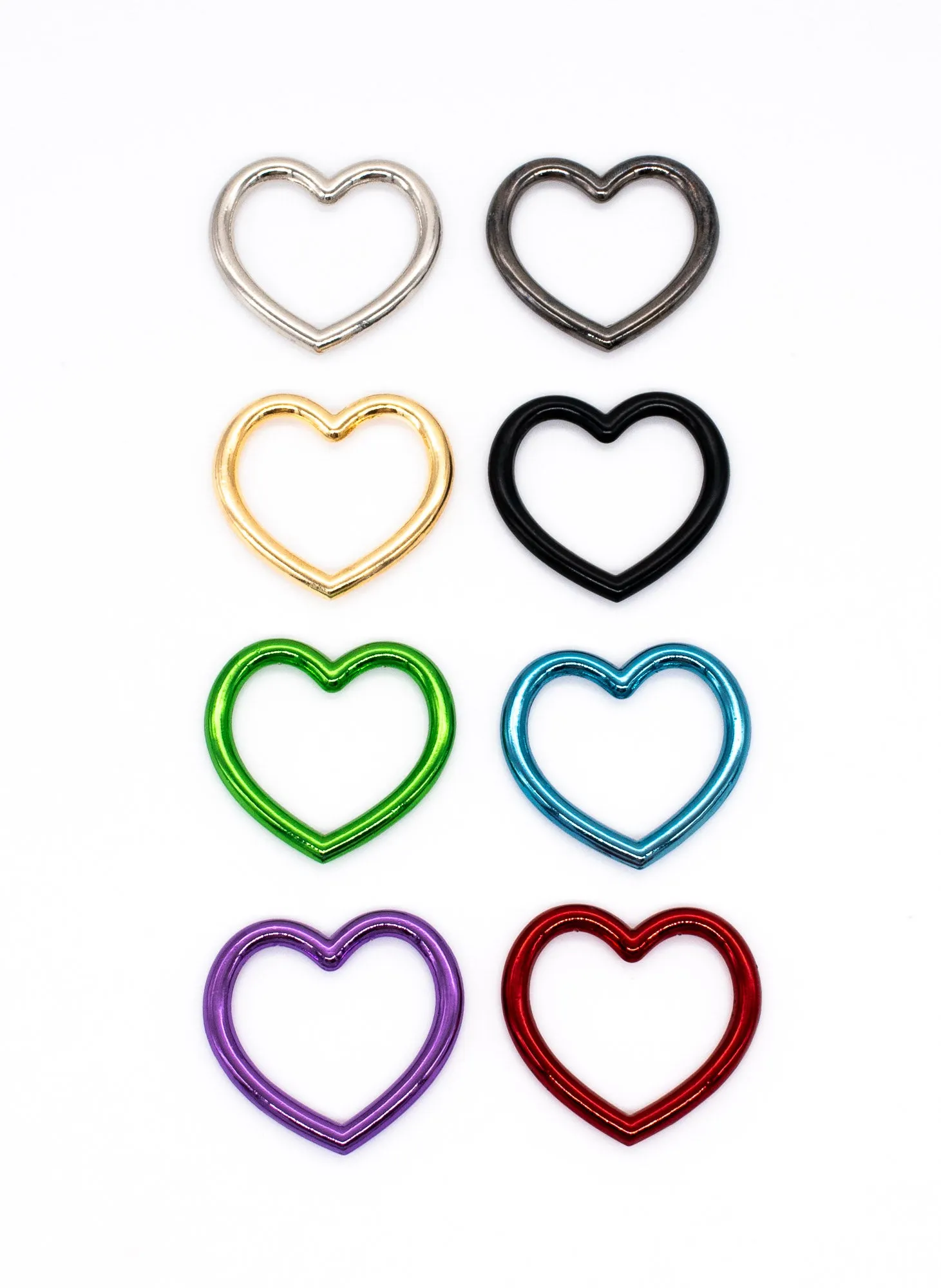 Rainbow Chain Green Heart Slip Chain Collar