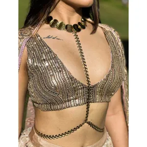 RAISHAA Beaten antique Body ornament