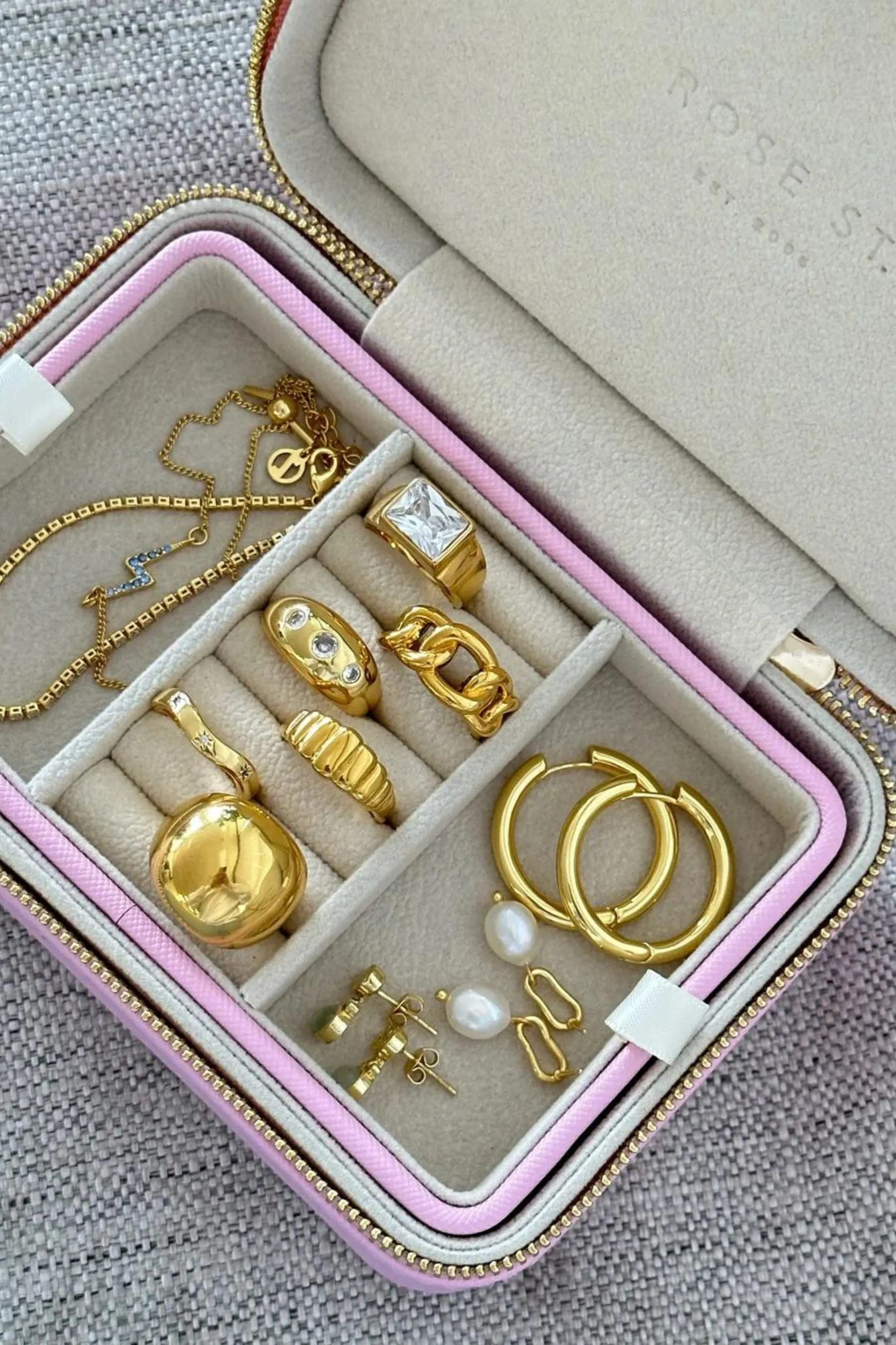 Rectangle Jewellery Case | Pink