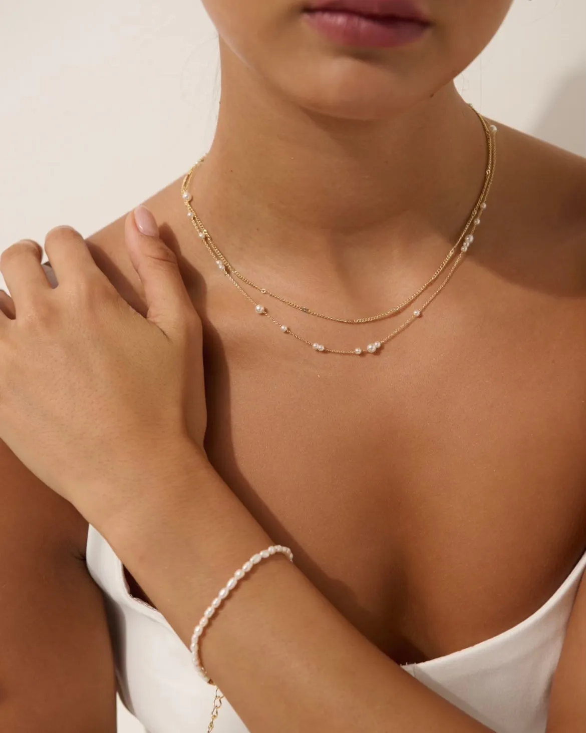 Rita Pearl Gold Plated Necklace