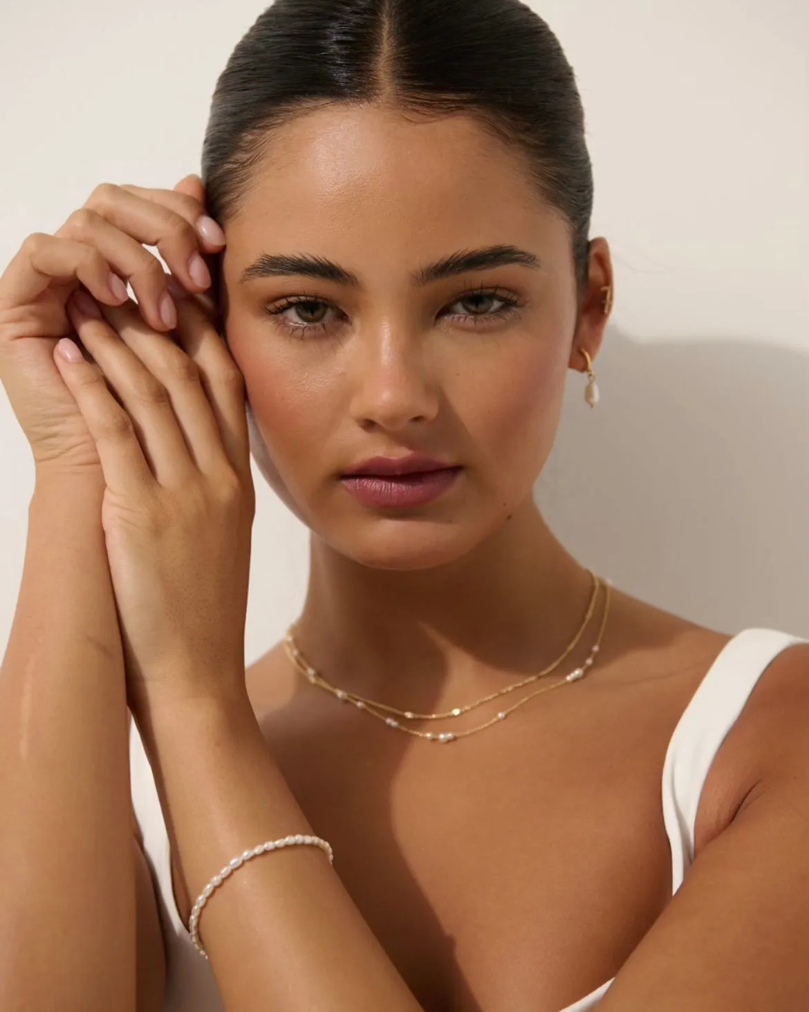 Rita Pearl Gold Plated Necklace