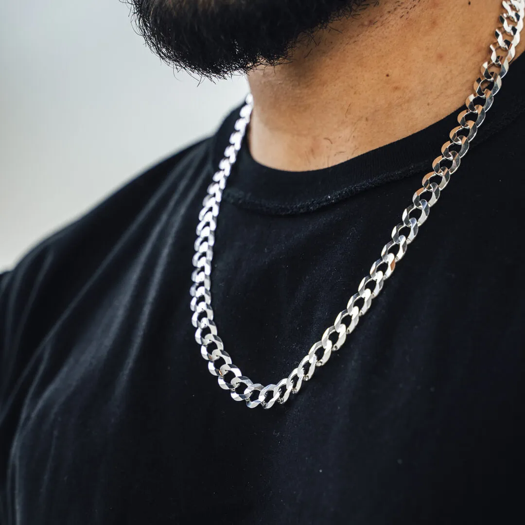 Silver Curb Link Chains