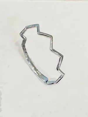 Silver Dainty Zigzag Ring (KM28)