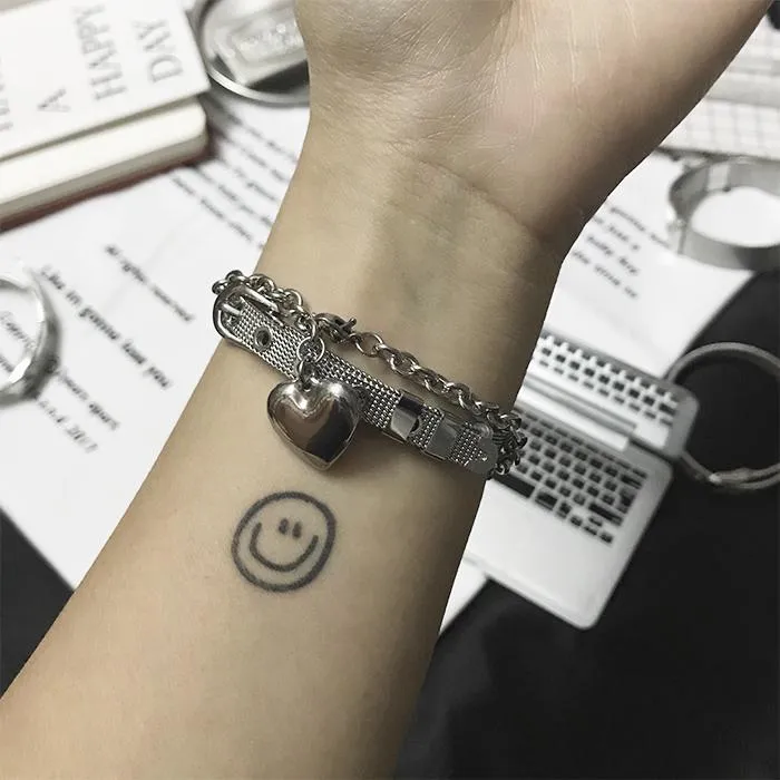 Silver Plated Metal Chains Bracelets