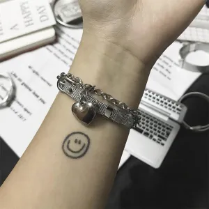 Silver Plated Metal Chains Bracelets