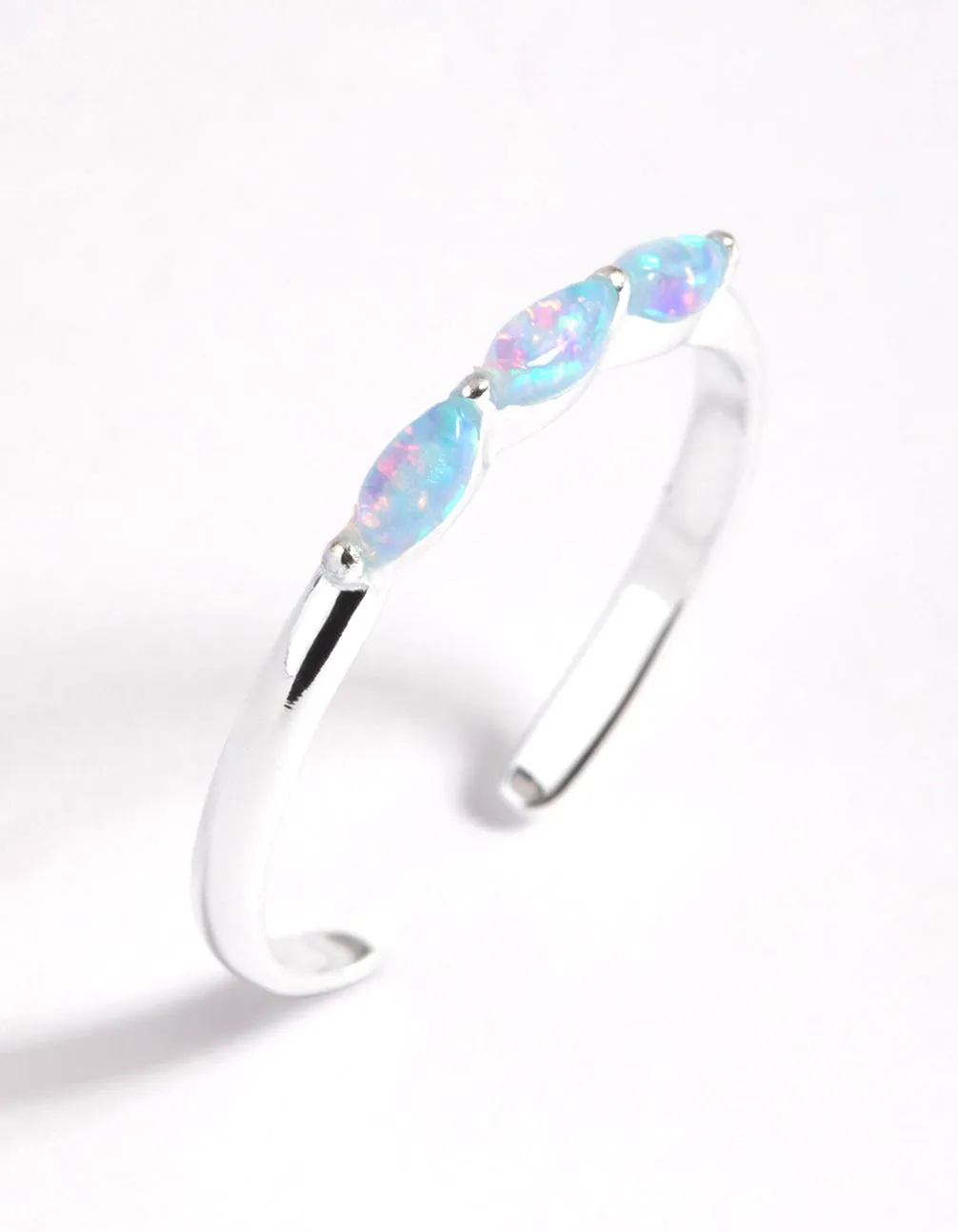 Sterling Silver Blue Opal Ring