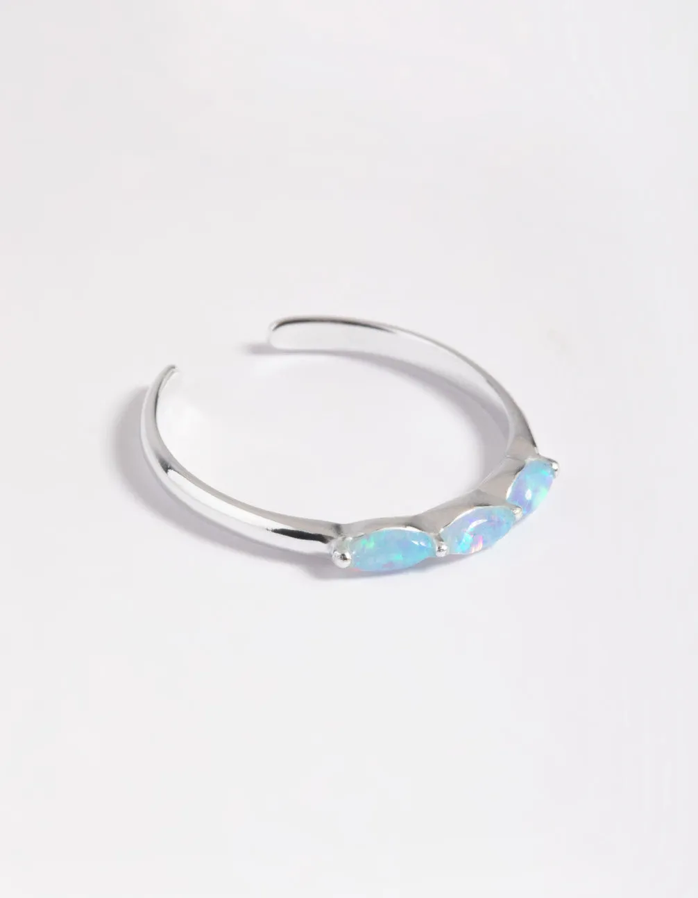 Sterling Silver Blue Opal Ring