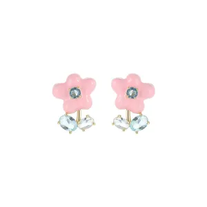Sweet Peony Pink Earrings
