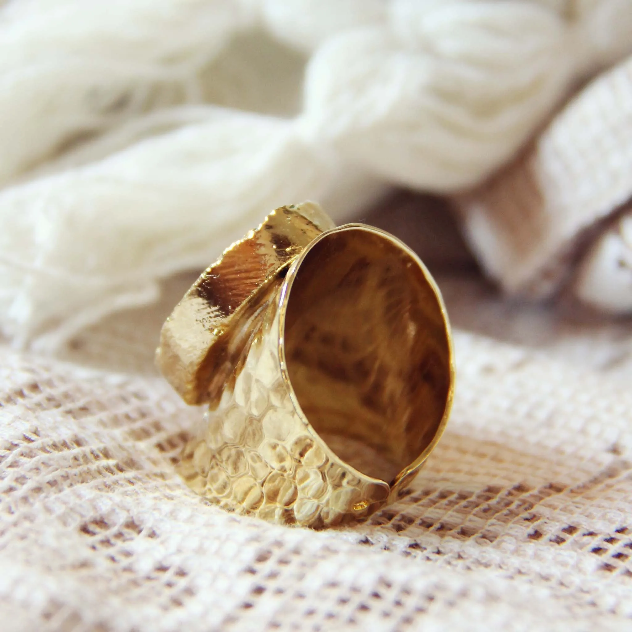 Tangled Turquoise Ring in Gold