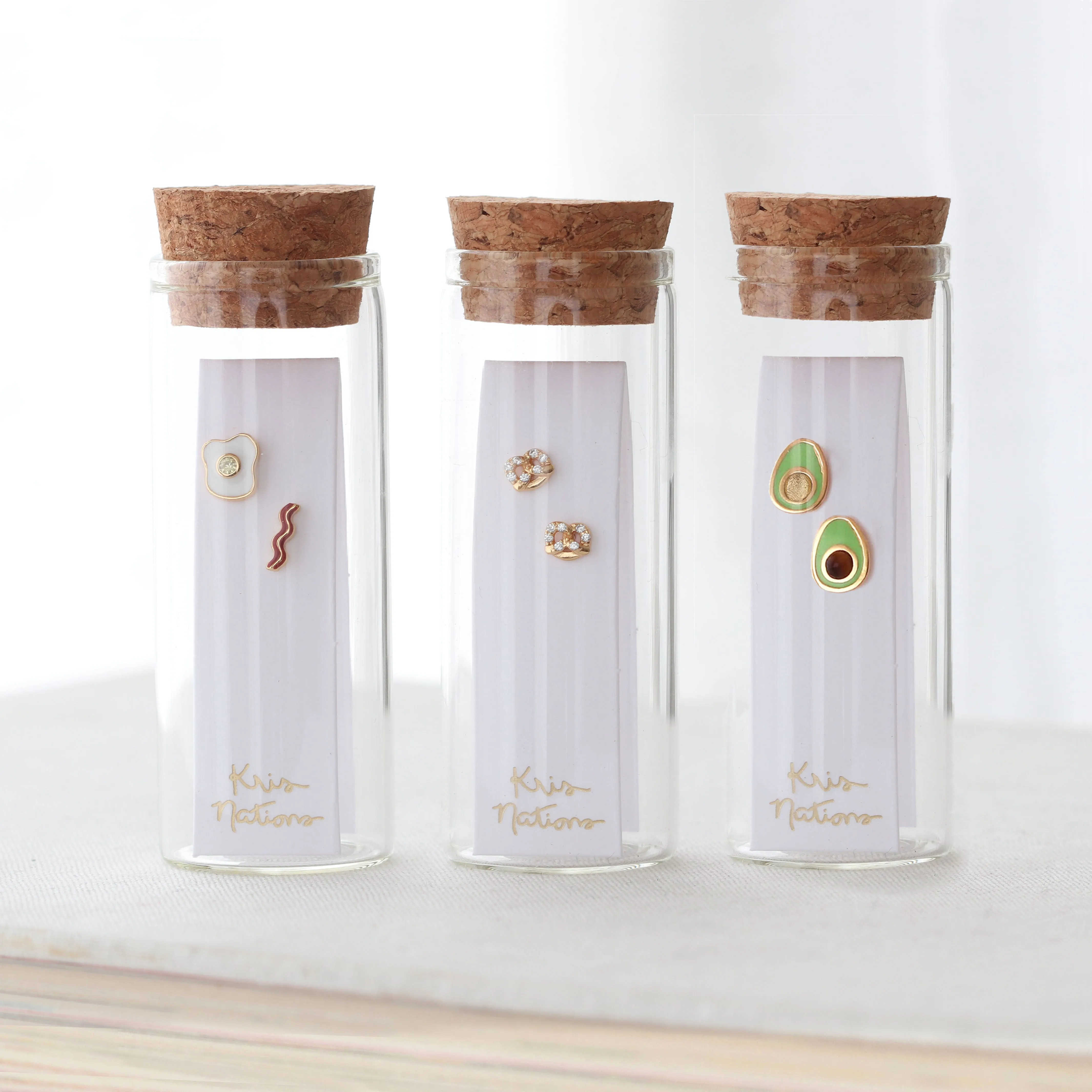 Tiny Pretzel Crystal Stud Earrings