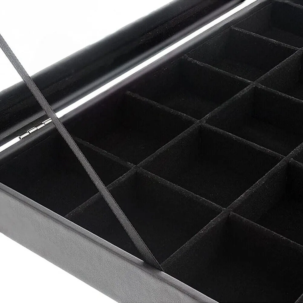 US 1-2 Pc 24-Grid Jewelry Display Tray with Velvet Lining Show Case High Quality