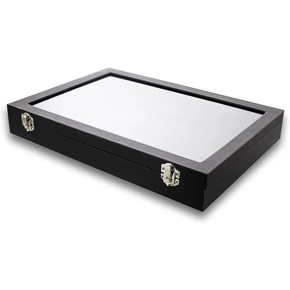 US 1-2 Pc 24-Grid Jewelry Display Tray with Velvet Lining Show Case High Quality